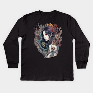 Anime Ghost Kids Long Sleeve T-Shirt